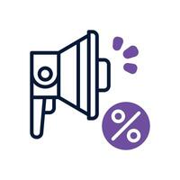 megaphone dual tone icon for your website, mobile, presentation, and logo design. vector