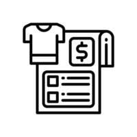 bill line icon for your website, mobile, presentation, and logo design. vector