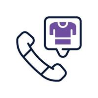 phone order dual tone icon for your website, mobile, presentation, and logo design. vector