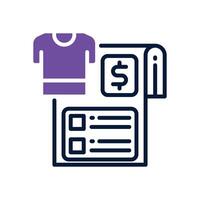bill dual tone icon for your website, mobile, presentation, and logo design. vector