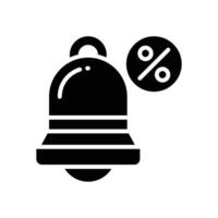 notification glyh icon for your website, mobile, presentation, and logo design. vector