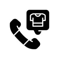 phone order glyh icon for your website, mobile, presentation, and logo design. vector