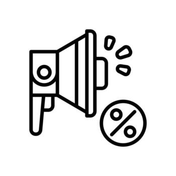 megaphone line icon for your website, mobile, presentation, and logo design. vector