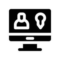 password manager solid icon vector