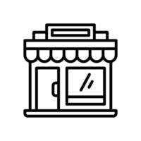 shop line icon for your website, mobile, presentation, and logo design. vector