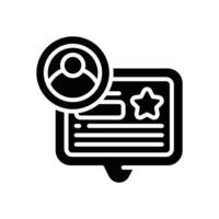 customer feedback glyh icon for your website, mobile, presentation, and logo design. vector