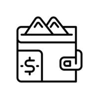 wallet line icon for your website, mobile, presentation, and logo design. vector