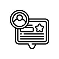 customer feedback line icon for your website, mobile, presentation, and logo design. vector