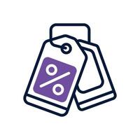 price tag dual tone icon for your website, mobile, presentation, and logo design. vector