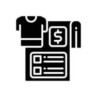 bill glyh icon for your website, mobile, presentation, and logo design. vector