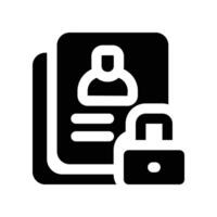 personal data solid icon vector