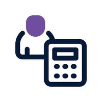 accountant dual tone icon vector