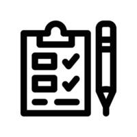 task list line icon vector
