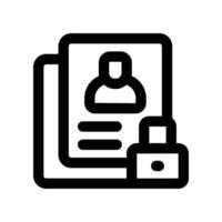 personal data line icon vector