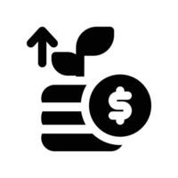 compound interest solid icon vector
