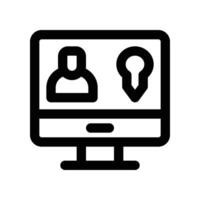 password manager line icon vector