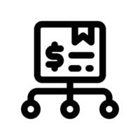 distribution line icon vector