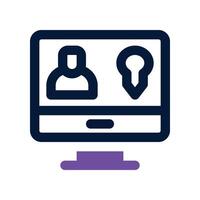 password manager dual tone icon vector