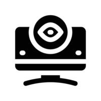 monitoring solid icon vector