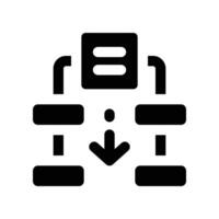 flowchart solid icon vector