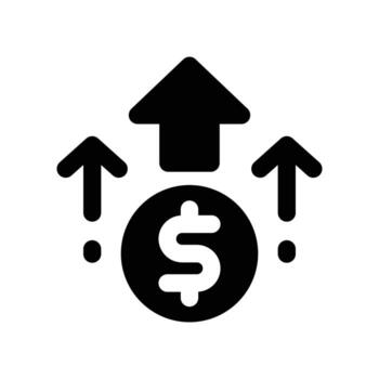 profit solid icon vector