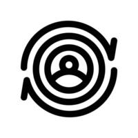 user line icon vector