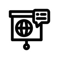 analytics line icon vector