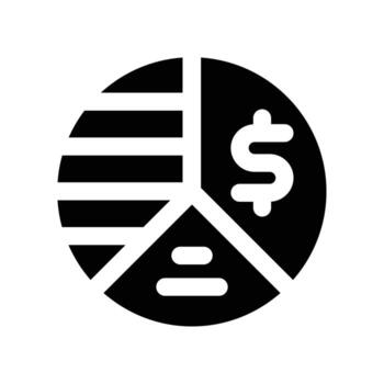 gráfico sólido icono vector