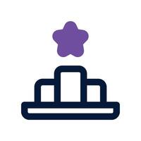 podium dual tone icon. icon for your website, mobile, presentation, and logo design. vector