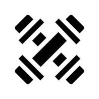 dumbbell solid icon. icon for your website, mobile, presentation, and logo design. vector