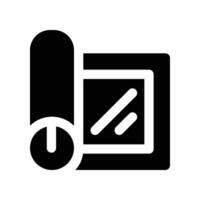 yoga mat solid icon. icon for your website, mobile, presentation, and logo design. vector