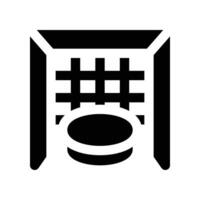 hockey goal solid icon. icon for your website, mobile, presentation, and logo design. vector