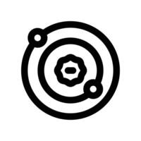 solar system line icon vector