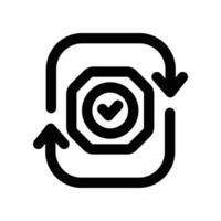 testing line icon vector