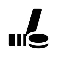 hockey stick solid icon. icon for your website, mobile, presentation, and logo design. vector