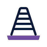 cone dual tone icon. icon for your website, mobile, presentation, and logo design. vector