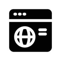 web browser solid icon vector