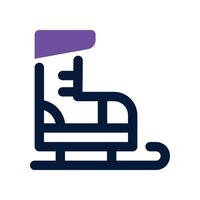 ice skating dual tone icon. icon for your website, mobile, presentation, and logo design. vector