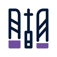 ski dual tone icon. icon for your website, mobile, presentation, and logo design. vector