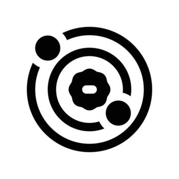 solar system solid icon vector