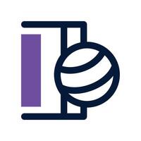 pilates ball dual tone icon. icon for your website, mobile, presentation, and logo design. vector