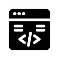 web programming solid icon vector