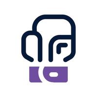 boxing gloves dual tone icon. icon for your website, mobile, presentation, and logo design. vector