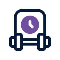 exercise time dual tone icon. icon for your website, mobile, presentation, and logo design. vector