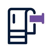 towel rack dual tone icon. icon for your website, mobile, presentation, and logo design. vector