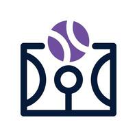 basketball field dual tone icon. icon for your website, mobile, presentation, and logo design. vector