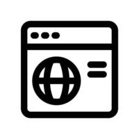 web browser line icon vector