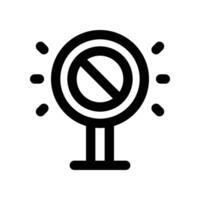stop sign line icon vector