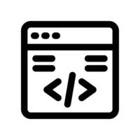 web programming line icon vector