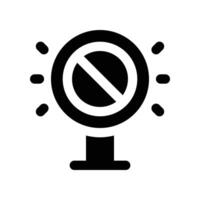 stop sign solid icon vector